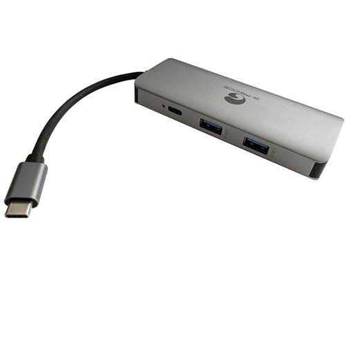 G-REECE USB C Hub, 6 i 1 Aluminium USB C Adapter med HDMI 4K Adapter, USB C Strömförsörjning, SD och Micro-SD Kortläsare och 2 USB 3.0 Anslutningar, Kompatibel Macbook Pro/Air, Chromebook