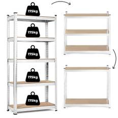 Förvaringsställ 180x90x40 cm Galvaniserat stål, 5 hyllplan, 875 kg Kapacitet ModernHome