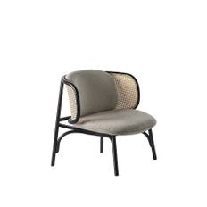 Gebruder Thonet Vienna - Suzenne Lounge Chair, Black C01, Leather P01 Col. 010 - Fåtöljer - Chiara Andreatti - Svart - Läder/Trä