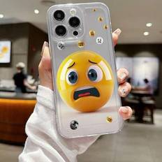 Kreativt nytt mönster överraskningspaket telefonskal märkestelefonskal, företagsminimalistiskt lämpligt för Apple kompatibelt med lämpligt för Galaxy - Förvånade emotikoner (24) (Multi-size)