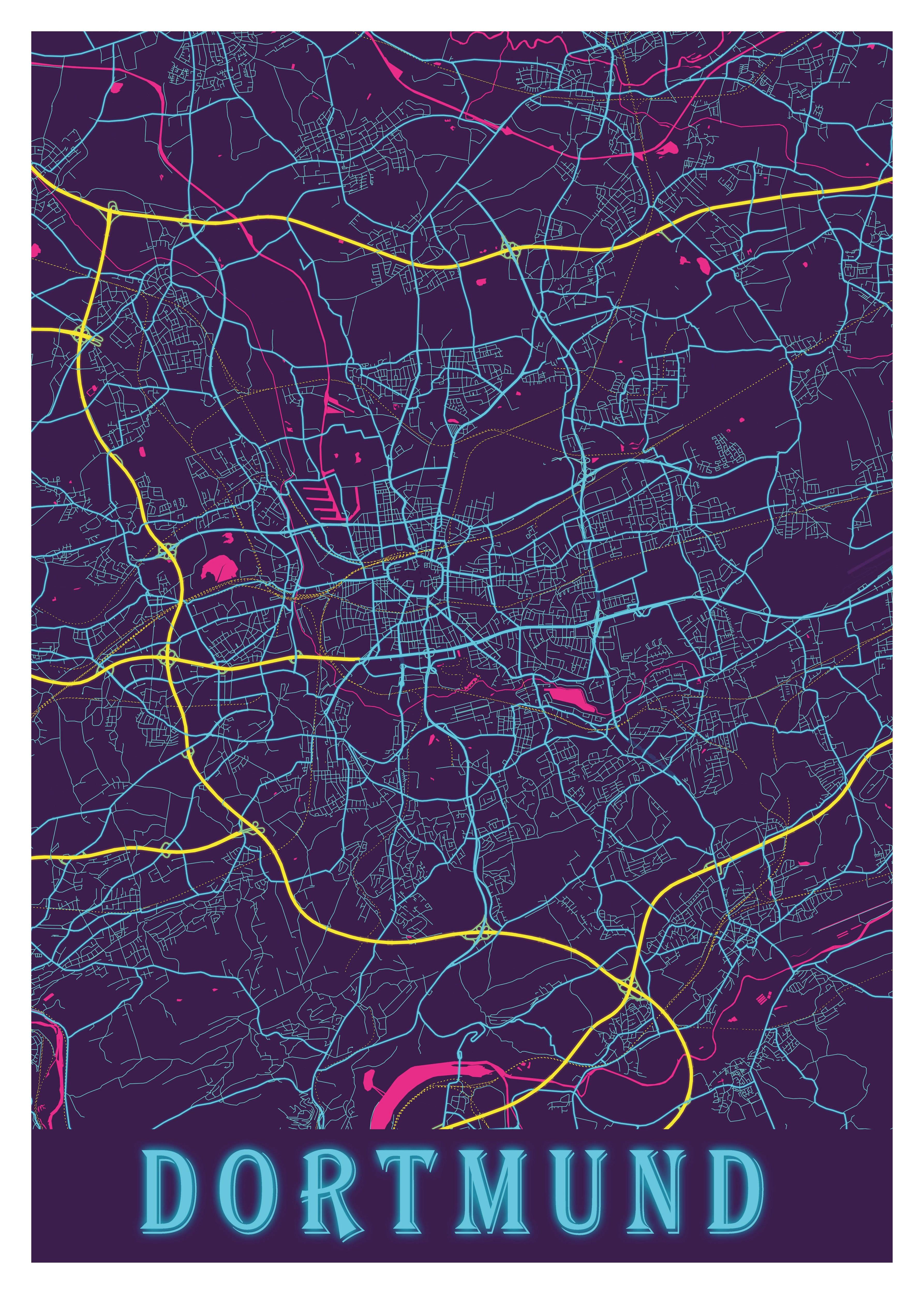 Dortmund Map2 - 30x40 cm