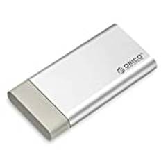 ORICO Bärbar mSATA-adapter i aluminium [Ingen kabel behövs], 5 Gbps USB 3.0 externt kapslingsfodral för mSATA SSD Max till 2 TB