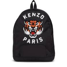 Embroidered Canvas Backpack - Black - 01