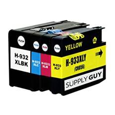 Supply Guy 4 bläckpatroner kompatibel med HP 932 933 932XL 933XL avsedd för HP OfficeJet 6100 6600 6700 7110 7510 7600 7610 7612 (Multipack - Svart, Cyan, Magenta, Gul)