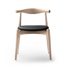 Carl Hansen&Søn CH20 Elbow Chair Leather (Sæbebehandlet eg, Beige læder)