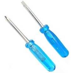 2 st transparent handtag metall skruvmejsel kit set liten liten bärbar rädisa huvud nålplatta skruvmejsel reparation sömnad verktyg