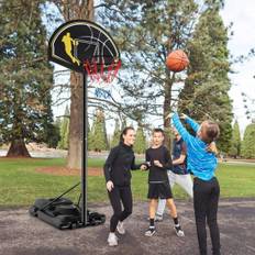 130-305 cm höjdjusterbart basketställ med hjul och stativ Bärbar basketbåge