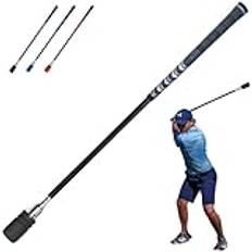 Golf Tempo Trainer, Golf Grip träningshjälp med ljudåterkoppling, Rostfritt stål metallhuvud, Golf Swing Trainer, Auxiliary Position Correction Training Utrustning Warm Up Rod black