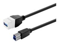 (ComputerSalg) VivoLink Pro - USB-kabel - USB typ A (hona) keystone till USB Type B (hane) - USB 3.2 Gen 1 - 5 V - 1 A - 1 m - signalförstärkare - vit