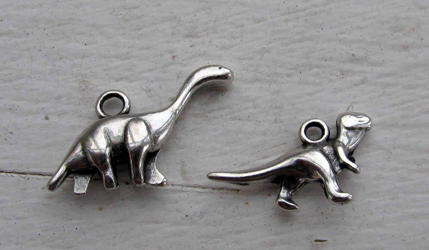 Berlock Silverpläterad - Dinosaurier 2-pack