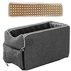 Non-slip Pet Car Seat, Pet Booster Seat, hundbilstol, bärbar hundsäte, husdjurssätet, hundbädd, konsol för hund säng, bil, husdjur boostersäte 42 x 22 x 20 cm (16,54 x 8,66 x 7,87 tum för säker åktur)