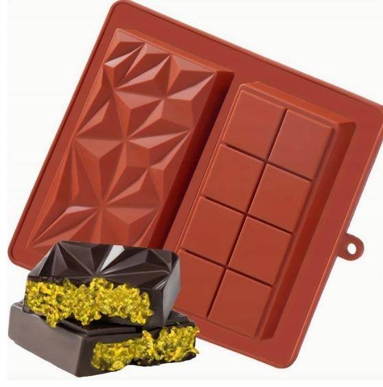 Stor Silikonform för Choklad i Dubai Blyfri Fyllning av Chokladbars