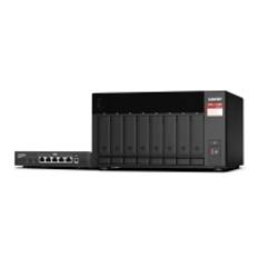 QNAP TS-873A - NAS-server - 8 fack - SATA 6Gb/s - RAID RAID 0, 1, 5, 6, 10, 50, JBOD, 60 - RAM 8 GB - 2.5 Gigabit Ethernet - iSCSI support - med QSW-1105-5T-omkopplare