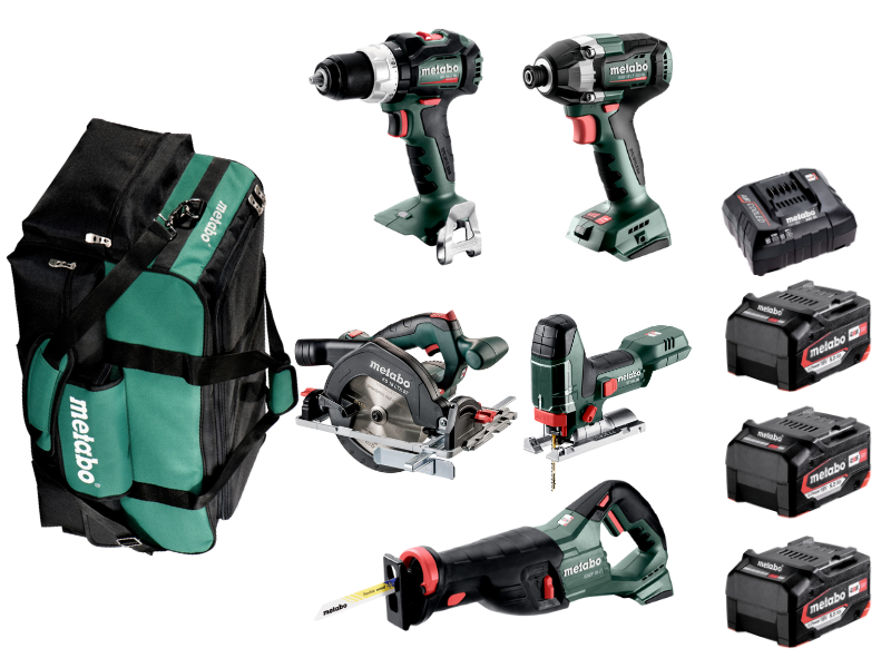 Metabo Verktygspaket Mellan 18V (3x5,2Ah)