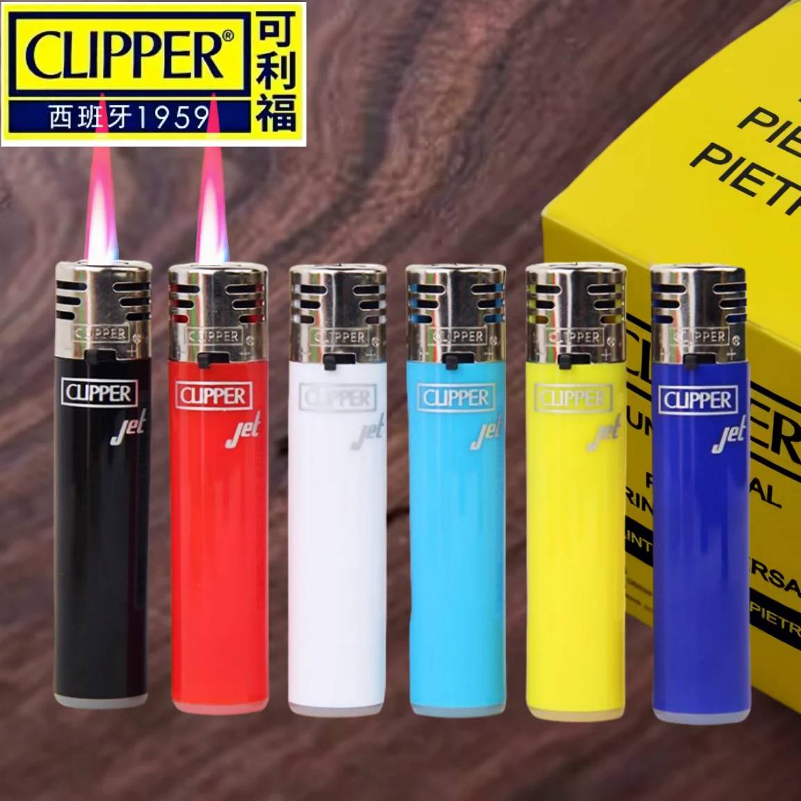 Spanish Clipper Durable Inflatable Windproof Lighter Pink Flame Jet Butane Torch Lighter Multi Functional Igniter Men's Gifts