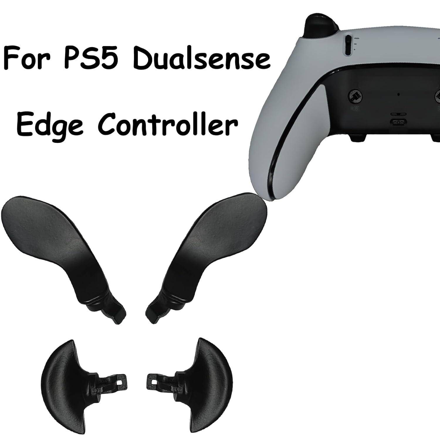 4 st Bakre Paddlar Ersättning Bakre Paddlar för PS5 Dual Sense Edge Controller Bakre Delar, Utbytbara Metall Bakre för PS5 Dual Sense Controller grå/s