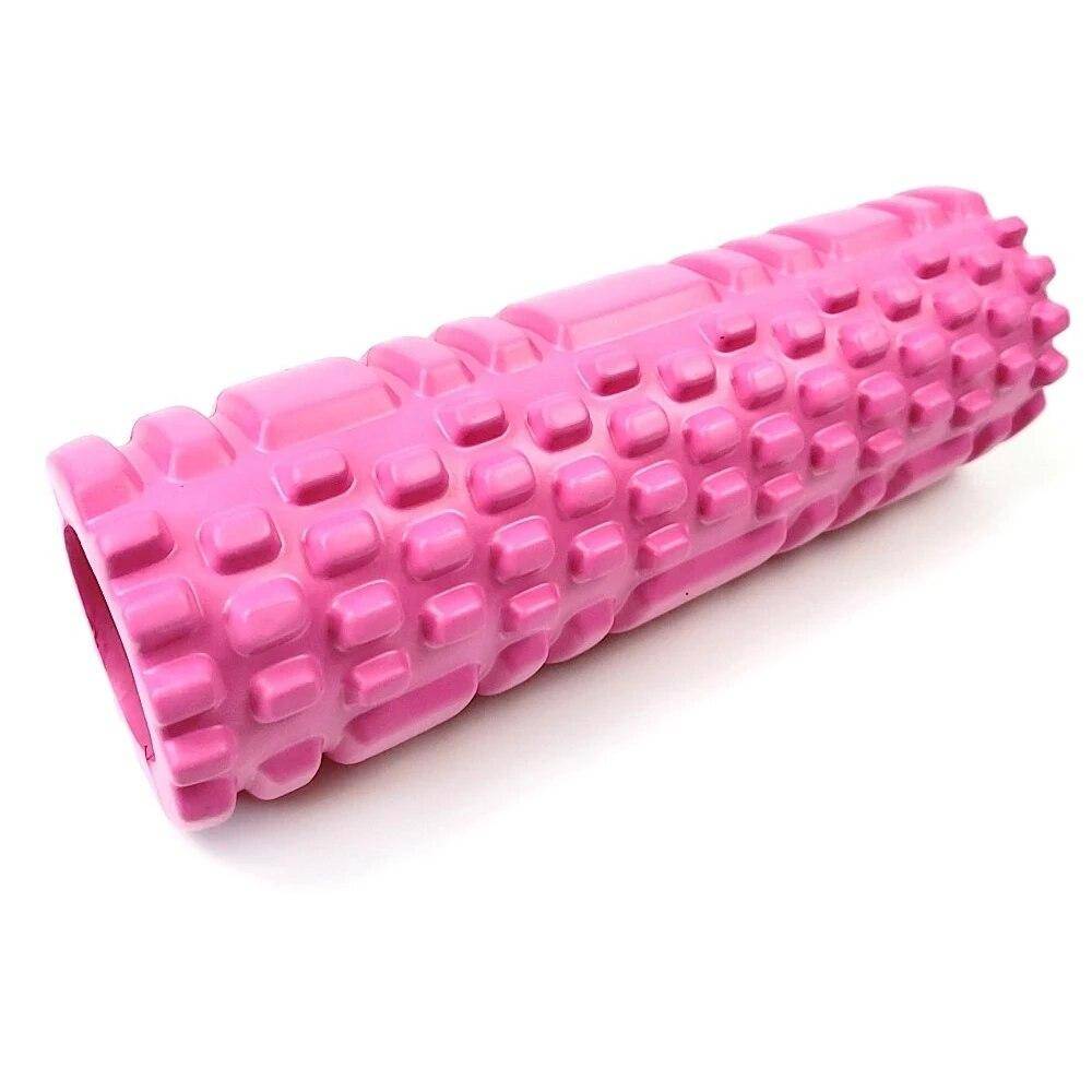 Yoga Column Gym Fitness Pilates Foam Roller Träning Ryggmassage Roller Yoga Brick Hem Träningsutrustning rosa röd färg