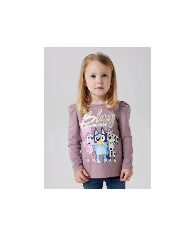Name It NMFARIA Bluey langærmet bluse i rosa til piger
