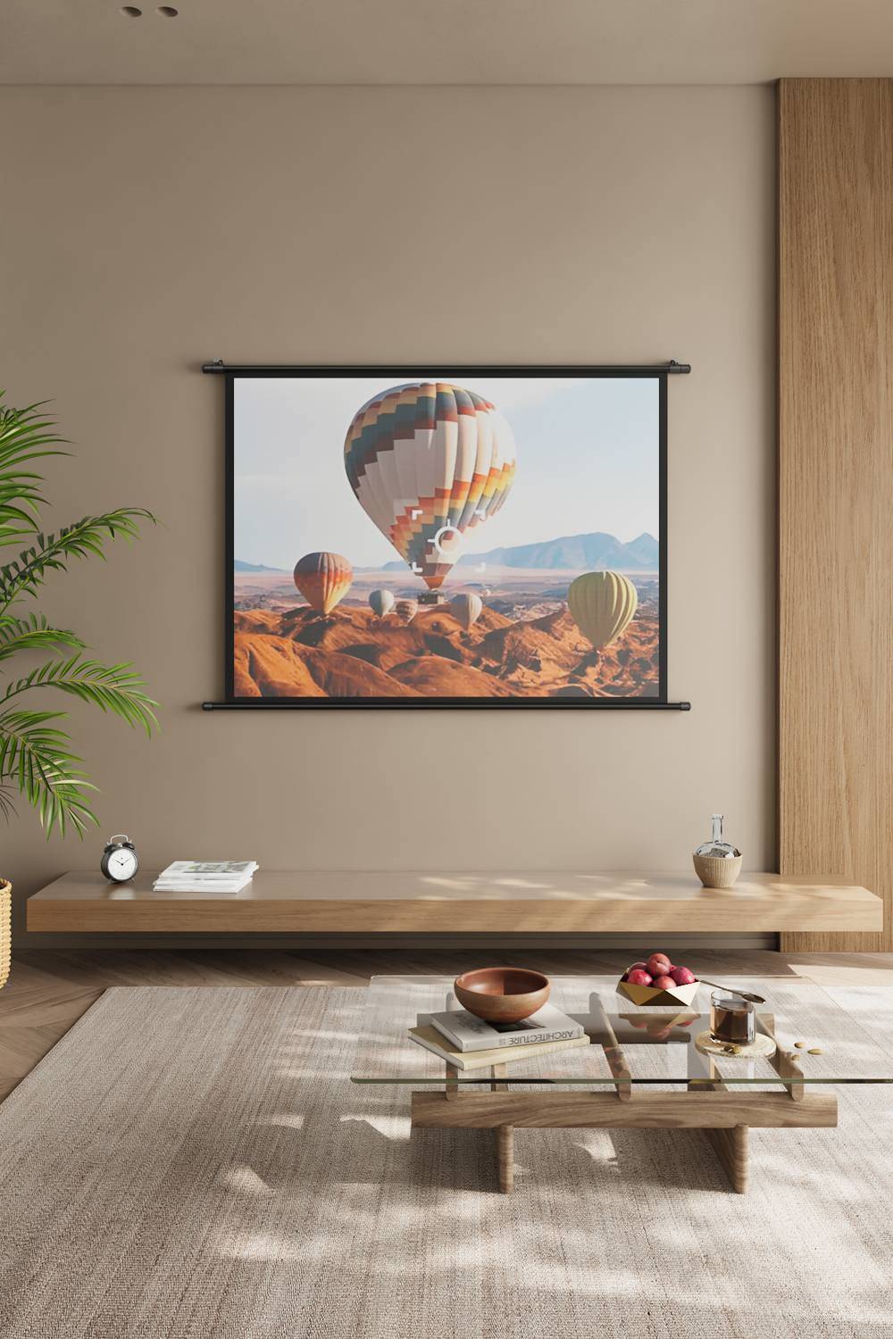 Living and Home 60" Portable 4:3 Projector Screen in White