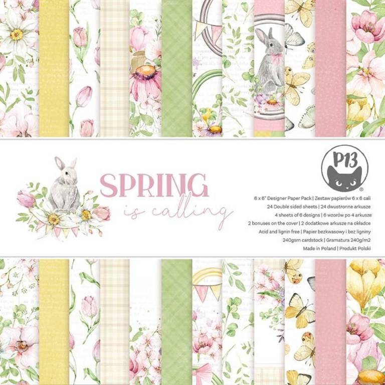 Scrapbookingpapper - 15x15 cm - Spring is calling
