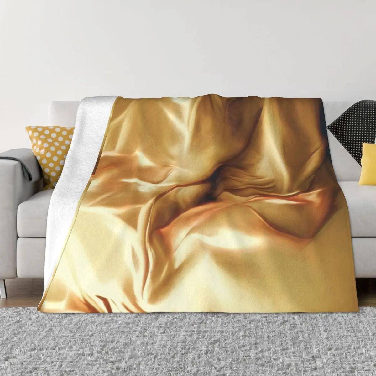 Ljusguld Silkesatin Tyg Serie 6 Pläd Jul Sängkläder juldekoration halloween