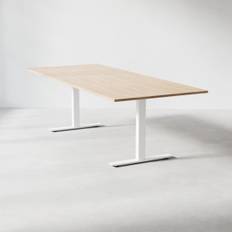 Konferencebord Modul, Størrelse 240 cm, Farve Eg, Ben Hvid