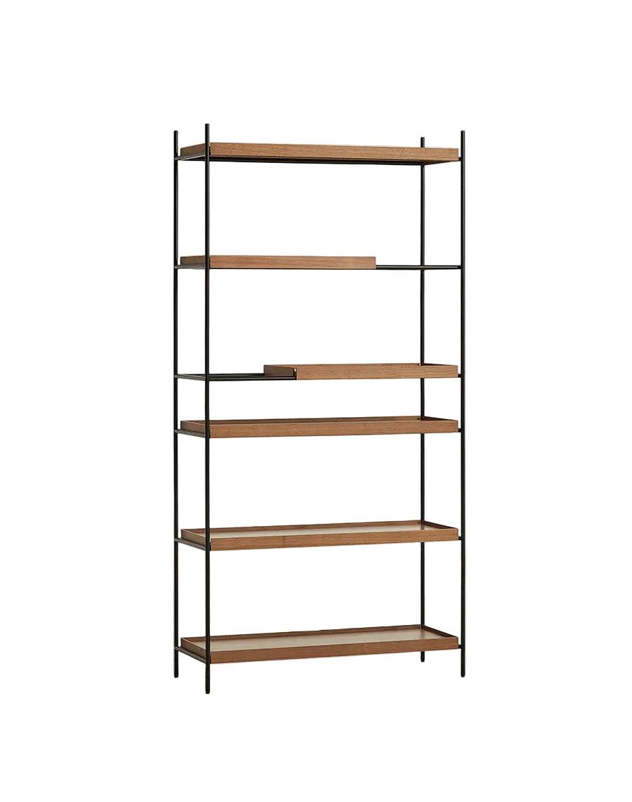 Tray Shelf, høj fra Woud Walnut: 4 wide, 2 short - Jacobsen Plus