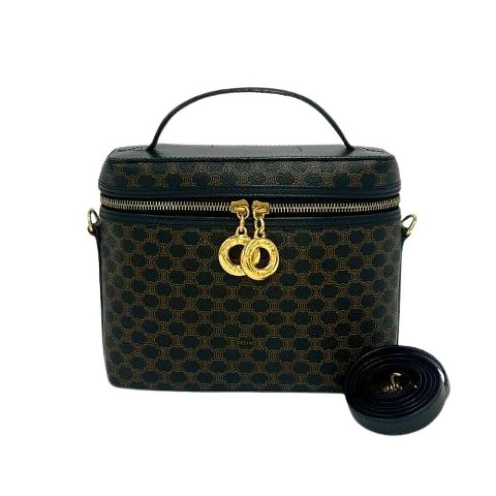 Celine Vintage - Pre-owned Macadam Triomphe Leather 2way Bag Vintage - Dam - ONE Size - Läder