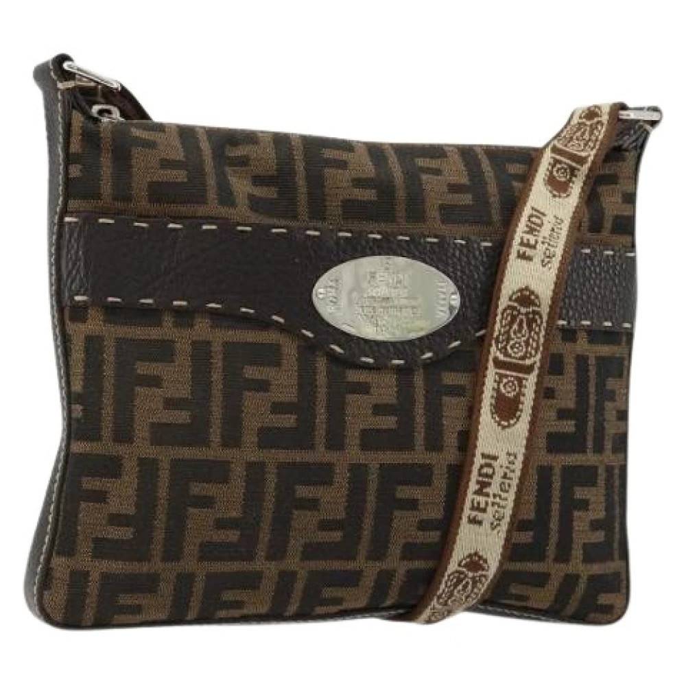 Fendi Vintage Pre-owned Vintage Zucca Canvas Skuldertaske - Vintage - Dame - Brun - ONE SIZE - Uld