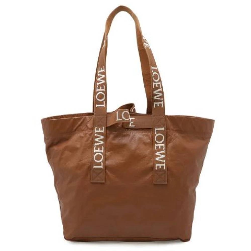 Loewe Pre-owned - Pre-owned Fold Shopper Axelremsväska Brun Vintage - Dam - ONE Size - Läder