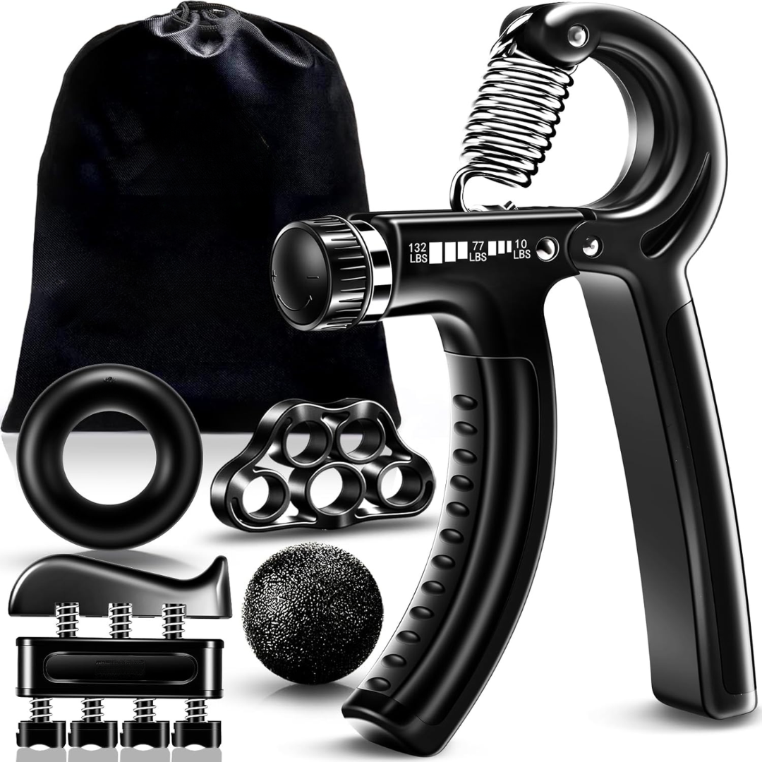 GripMaster - Justerbar Handförstärkare Set (5 stycken) - Svart