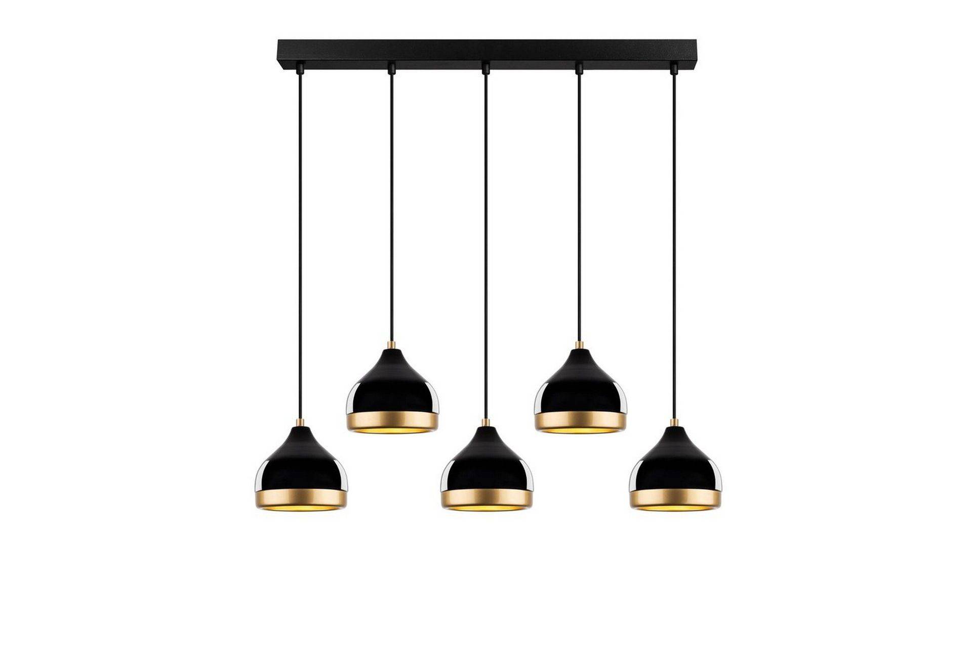 Taklampa Soodni Fem Horisontell Svart - Svart Kökslampa & pendellampa