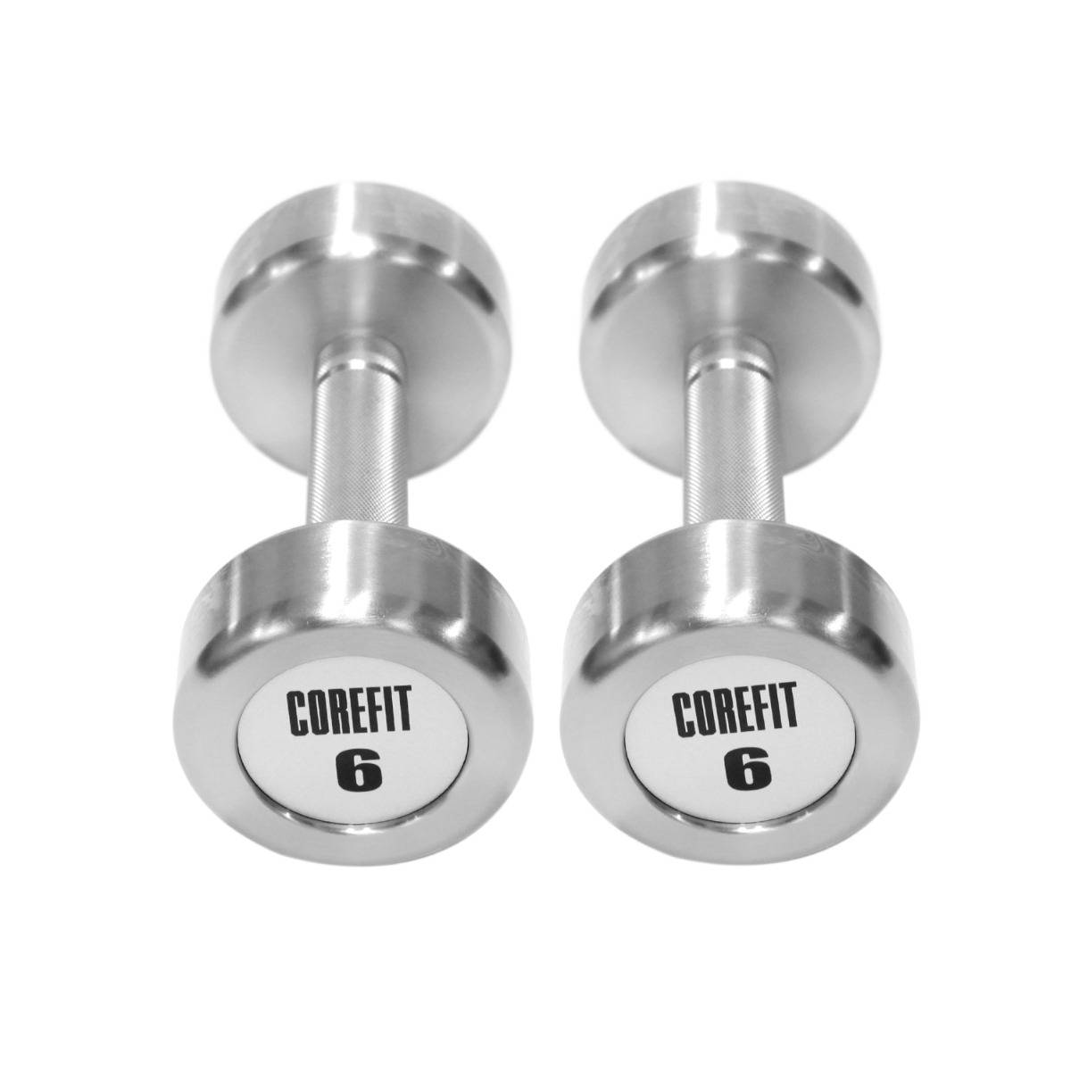 Corefit® Deluxe förkromad hantel 6 kg