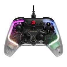 GameSir T4 Kaleid Spelkontroll Kabelkontroller med Hall Effect Inbyggd 6-axlig Gyro 3D Joystick RGB Light Gamepad för Sw