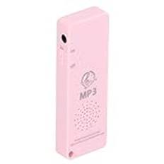 MP3-spelare Förlustfri Ljudkvalitet Bärbar Stöd 64GB Minne Mini MP3-studenter (Rosa)