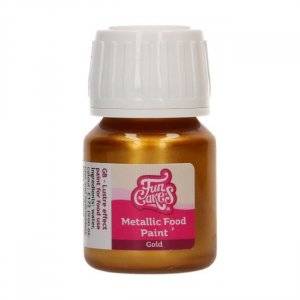 Ätbar färg - Mettalic Gold - Funcakes - 30 ml