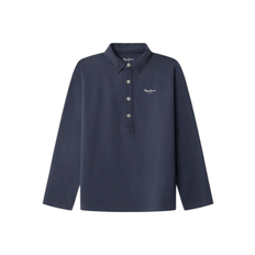 Pepe Jeans för pojkar. PB5400004 Samuel marinblå polotröja (16Años= 176cm), Casual, Bomull, Lång ärm, Marino, barnmode - Marinblå (16Años= 176cm)