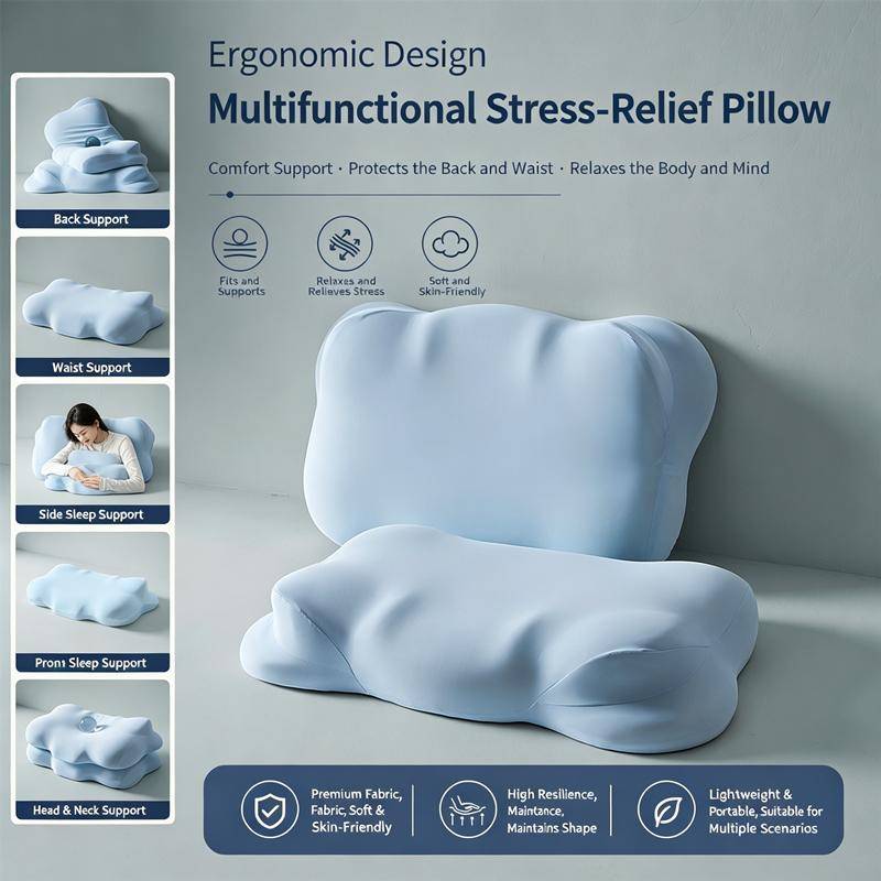 Neck Support Pillows for Sleeping Memory Foam Pillow for Side, Back, Stomach Sleepers Ergonomic Contour Neck Support Pillow