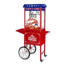 Popcornmaskine med vogn - USA-design - rød