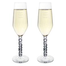 Carat champagneglas med gravyr - Ringar  (2-pack)