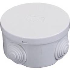 ESR 80mm IP44 Round PVC Junction Box with Knockouts - Grey