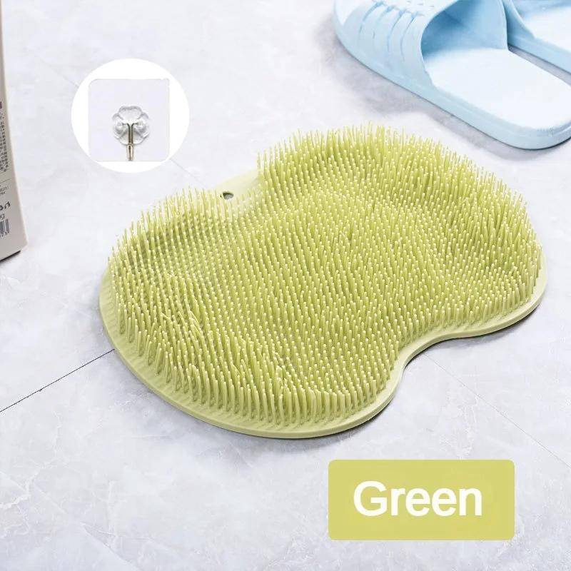 Body Bath Exfoliating Sponge Shower Back & Foot Scrubber Exfoliating Dead Skin Removal Silicone Bath Massage with Suction Cups blå