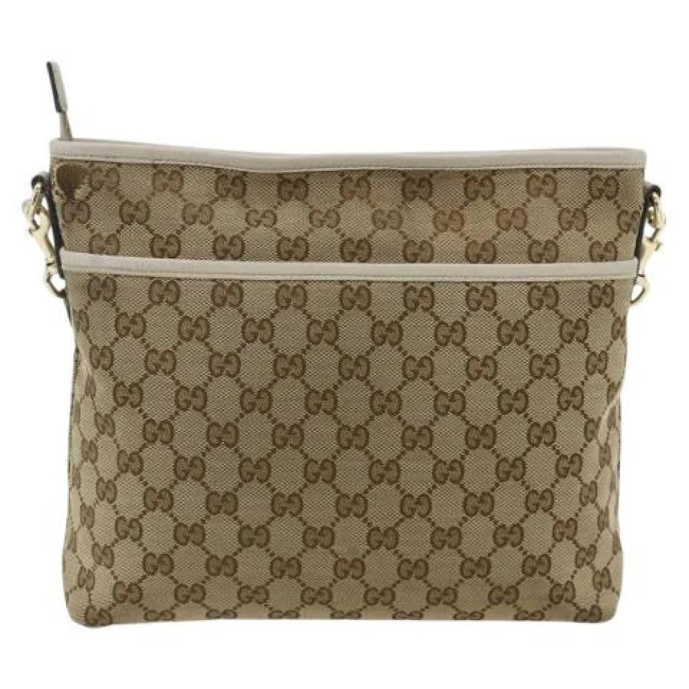 Gucci Vintage Pre-owned Læder Skuldertaske - Vintage - Dame - Brun - ONE SIZE - Uld