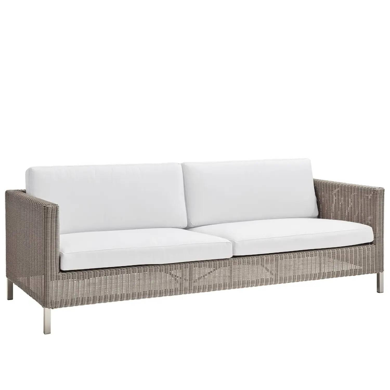 Connect 3-sitssoffa taupe/vit - Taupe