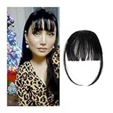 Bangs Hår Clip in Bangs Fake Invisible Synthetic Bangs Front fransar One Piece Rak Clip in Hårbitar Hårförlängningar 3D-prydliga Flat Air Bangs Fake Hair Accessoarer Bangs hårklämma(2 pcs,K18 2#)