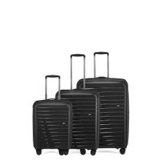 Airbox Resväskor AZ18 - 3-Set 55-65-74cm Svart