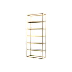 Omega hylla mässing - Guld / Transparent (H 225 x 95 x 40 cm)