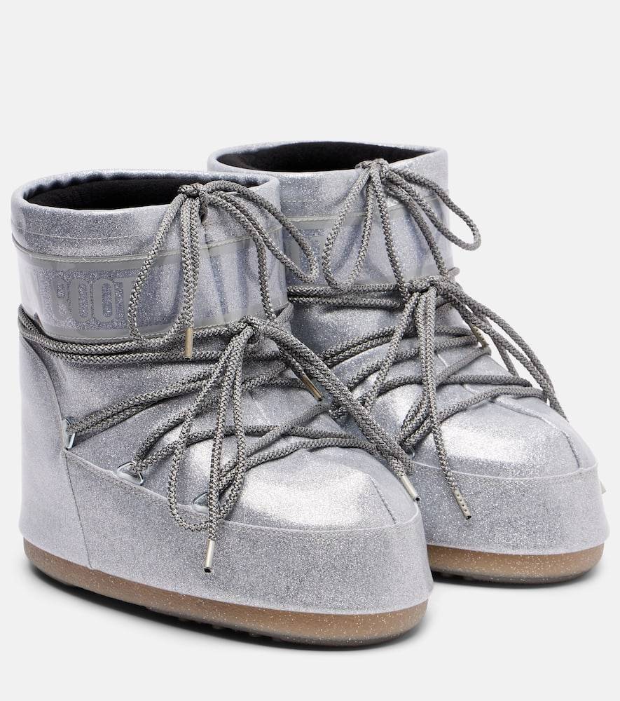 Moon Boot Icon Low glitter snow boots - silver - EU 36
