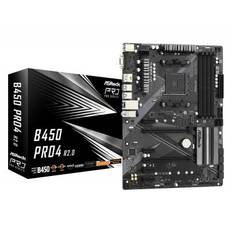 Asrock B450 Pro4 R2.0 AMD B450 Uttag AM4 ATX