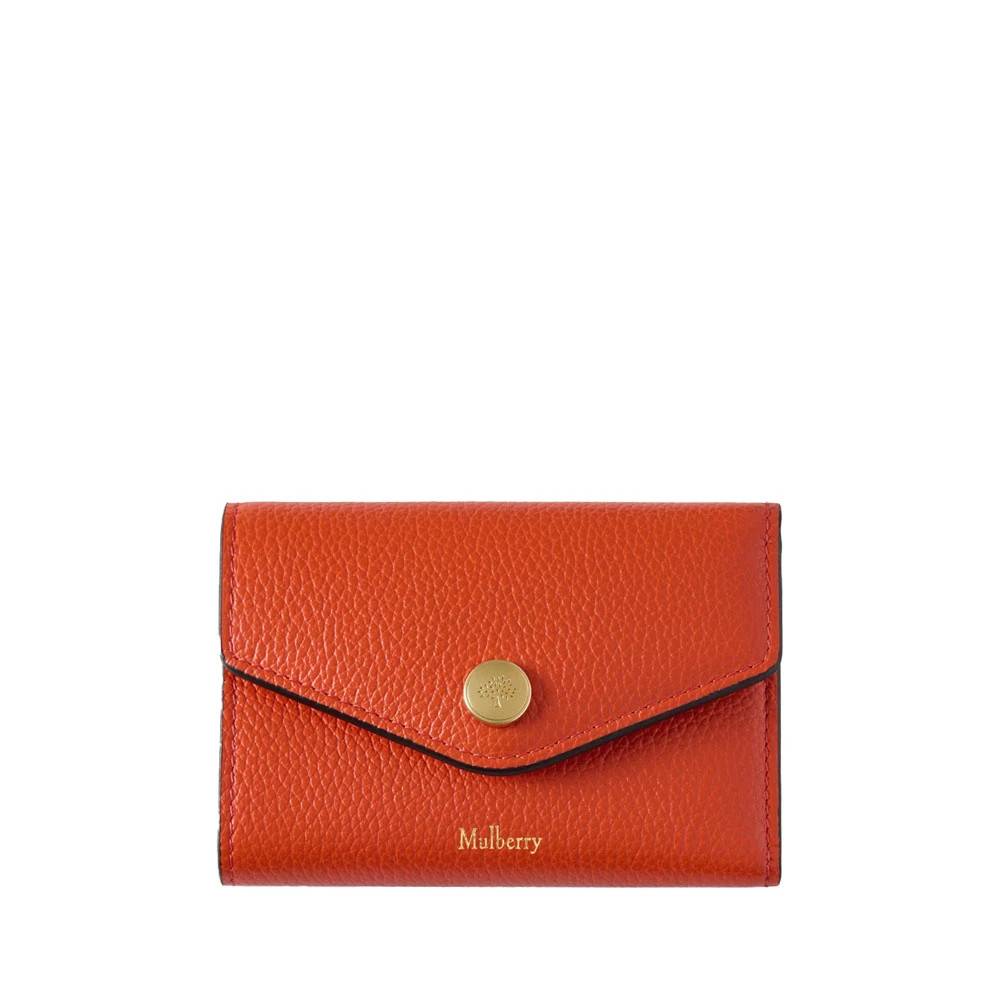 Mulberry Small Classic Grain Wallet - Accessories - Dame - Orange - ONE SIZE - Læder